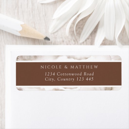 Rust, Earth Tones Waterverf Return Address Label (Insitu)