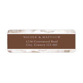 Rust, Earth Tones Waterverf Return Address Label