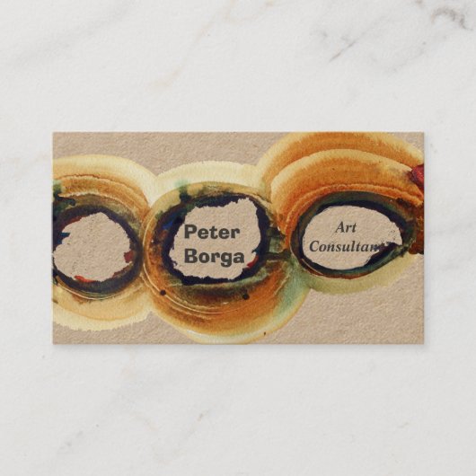 Rust Earth Waterverf    AbstractArtists Painters Visitekaartje (Voorkant)
