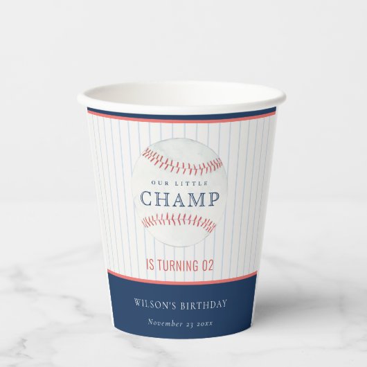 Rust elke zondag op onze kleine honkbal. papieren bekers (Voorkant)