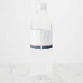 Rust elke zondag op onze kleine honkbal. waterfles etiket (Achterkant)