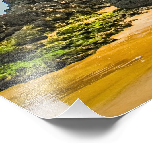 Rust en beweging bij Downhill Beach Foto Afdruk (Hoek)