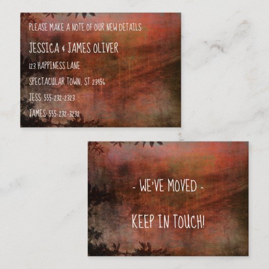 Rust en Brown Grunge We hebben Handout Kaart verpl Visitekaartje (Voorkant / Achterkant)