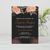 Rust en Emerald Black Fall Wedding Kaart (Staand voorkant)