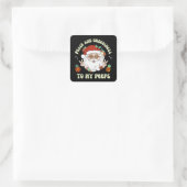 Rust en grootheid Peeps Hippie Santa Christmas Vierkante Sticker (Tas)