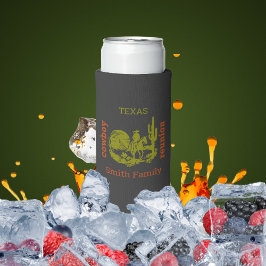 Rust en olijfgroene cowboy cactus boom reünie seltzer blikjeskoeler