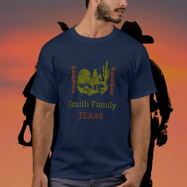Rust en olijfgroene cowboy cactus boom reünie t-shirt