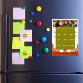 Rust en olijfgroene cowboy cactus boomkalender magnetische uitnodiging