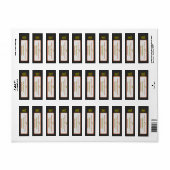 Rust en Olive Green Cowboy Cactus Retouradres Etiket (Full Sheet)