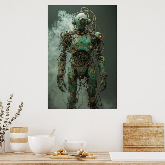Rust en overblijfselen: een dystopische Android Poster (Keuken)