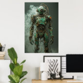 Rust en overblijfselen: een dystopische Android Poster (Thuiskantoor)