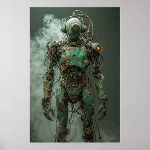 Rust en overblijfselen: een dystopische Android Poster