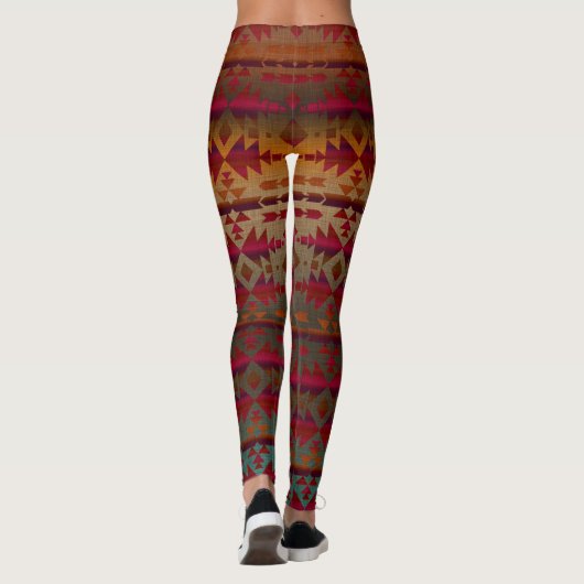 Rust en rode wijn, Leggings met een zuidwestelijk  (Achterkant)