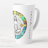 Rust en Sereniteit Vreedzame Meditatie Latte Mok (Rechterhoek)