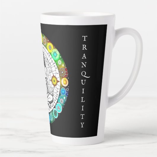 Rust en Sereniteit Vreedzame Meditatie Latte Mok (Rechts)