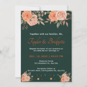 Rust en smaragdgroene herfstbruiloft kaart (Voorkant)