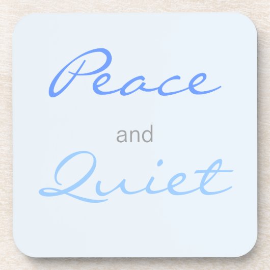 Rust en stille woorden (blauw) onderzetter (Voorkant)