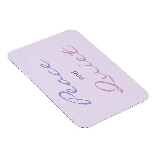 Rust en stille woorden (Lila) Magneet (Rechterzijde)