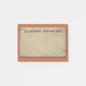 Rust en Tan met Staples Masculine Custom Post-It Post-it® Notes (Voorkant)