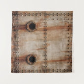 RUST EN TEXTUUR AAN DE METALE ZIJDEN VAN HET BORD WANDKLEED (Voorkant (horizontaal))