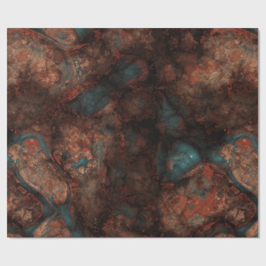 Rust en turkooissteen cadeaupapier (Vlak)