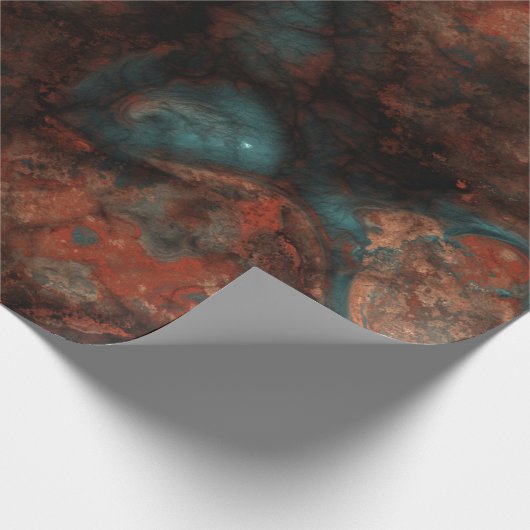 Rust en turkooissteen cadeaupapier (Hoek)