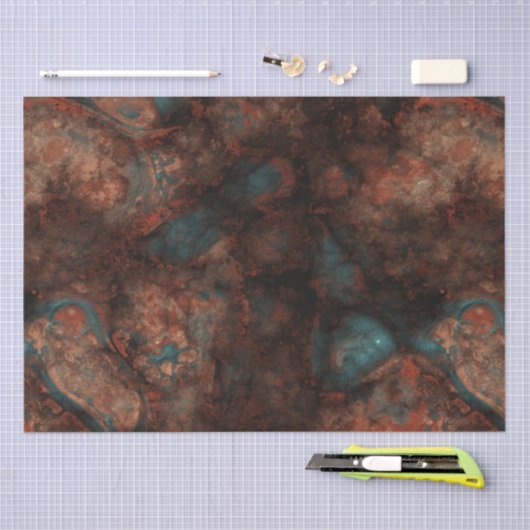 Rust en turkooissteen tissuepapier (Craft)