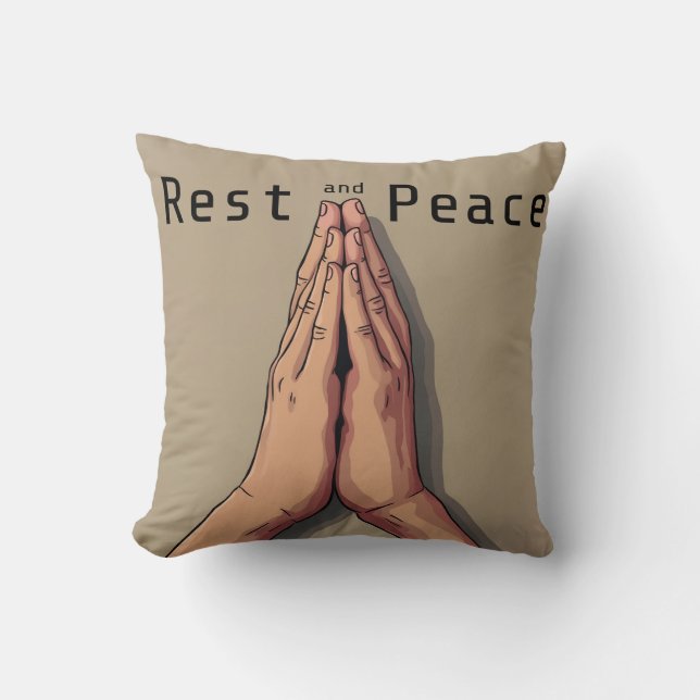 Rust en vrede Namaste Pillow Kussen (Voorkant)