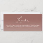 Rust Fall Photo Collage Wedding Thank You Card (Achterkant)