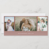 Rust Fall Photo Collage Wedding Thank You Card (Voorkant)