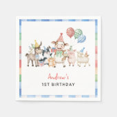 Rust Farm Dieren Kinderen Verjaardag Servet (Voorkant)
