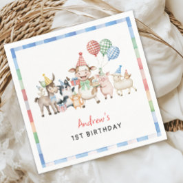 Rust Farm Dieren Kinderen Verjaardag Servet