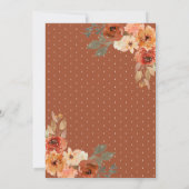 Rust Floral Terracotta Pumpkin Navy Vrijgezellenfe Kaart (Achterkant)