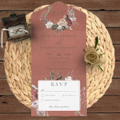 Rust  Floral zonder eten All In One Uitnodiging