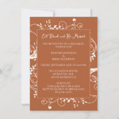 Rust Flourish repesal Dinner Invitation Kaart (Voorkant)