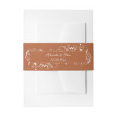 Rust Flourish Wedding Invitation Belly Band Uitnodigingen Wikkel (Voorkant Voorbeeld)
