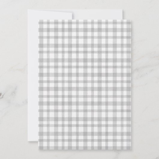 Rust geel Herfst Landschap Plaid Repetitie Diner Kaart (Achterkant)