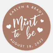 Rust | Gepersonaliseerde weddenschap Ronde Sticker (Voorkant)