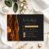 Rust Gold Agaat Maaltijden Dark Wedding RSVP