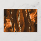 Rust Gold Agaat Marine Blue Script Wedding Recepti Informatiekaartje (Achterkant)