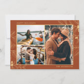 Rust Gold Botanische Feestdagen met drie foto's vo (Voorkant)