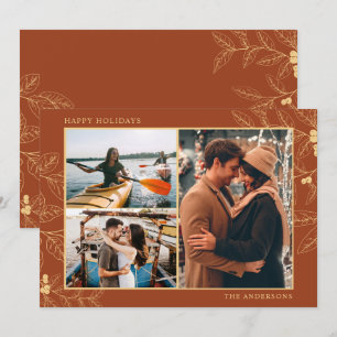 Rust Gold Botanische Feestdagen met drie foto's vo