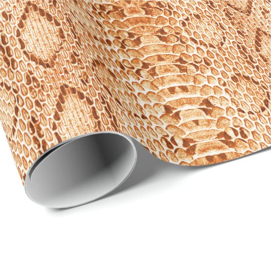 Rust Gold Snakeskin Cadeaupapier (Rol Hoek)