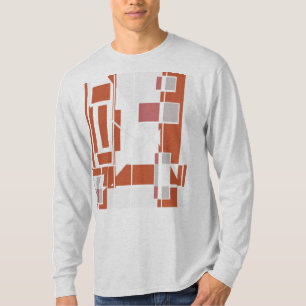 Rust Grijs Stoffig Roos Geometrische MCM Kijk Abst T-shirt