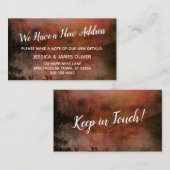 Rust Grunge We hebben een nieuw adres Handout Kaar Visitekaartje (Voorkant / Achterkant)