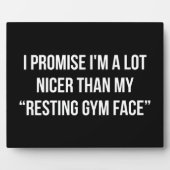 Rust Gym Face - Vrouwen Grappige Nieuwigheid Worko Fotoplaat (Voorkant)