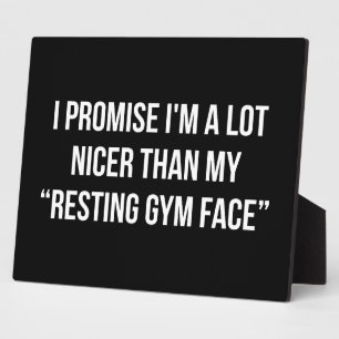Rust Gym Face - Vrouwen Grappige Nieuwigheid Worko Fotoplaat