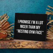 Rust Gym Face - Vrouwen Grappige Nieuwigheid Worko Fotoplaat (Zijkant)