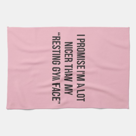 Rust Gym Face - Vrouwen Grappige Nieuwigheid Worko Theedoek (Horizontaal)