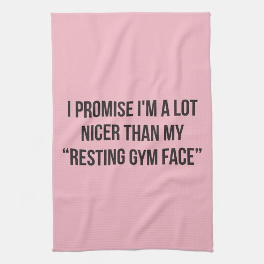 Rust Gym Face - Vrouwen Grappige Nieuwigheid Worko Theedoek (Verticaal)